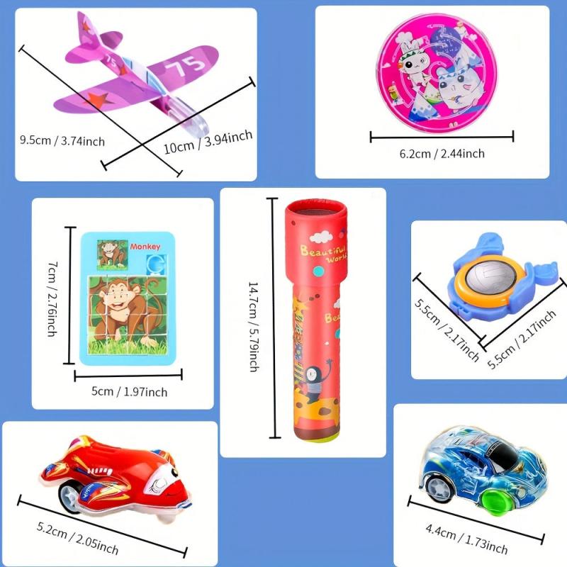 40pcs Toy Bag Kaleidoscope Airplane Maze Puzzle Mini Car Party Favors