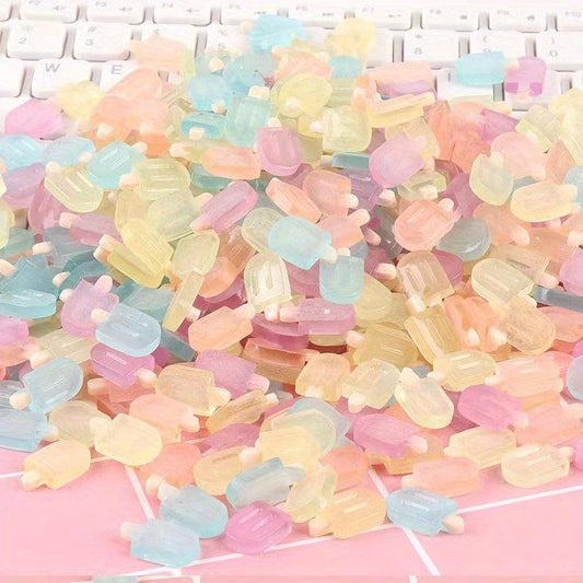 DIY Resin Small Toy Food Play Luminous Ice Cream 5pcs