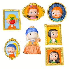 Famous Painting Series Gypsum Doll Painting DIY Magnetic Stickers