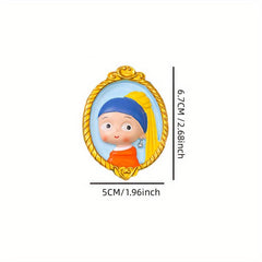 Famous Painting Series Gypsum Doll Painting DIY Magnetic Stickers