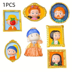 Famous Painting Series Gypsum Doll Painting DIY Magnetic Stickers