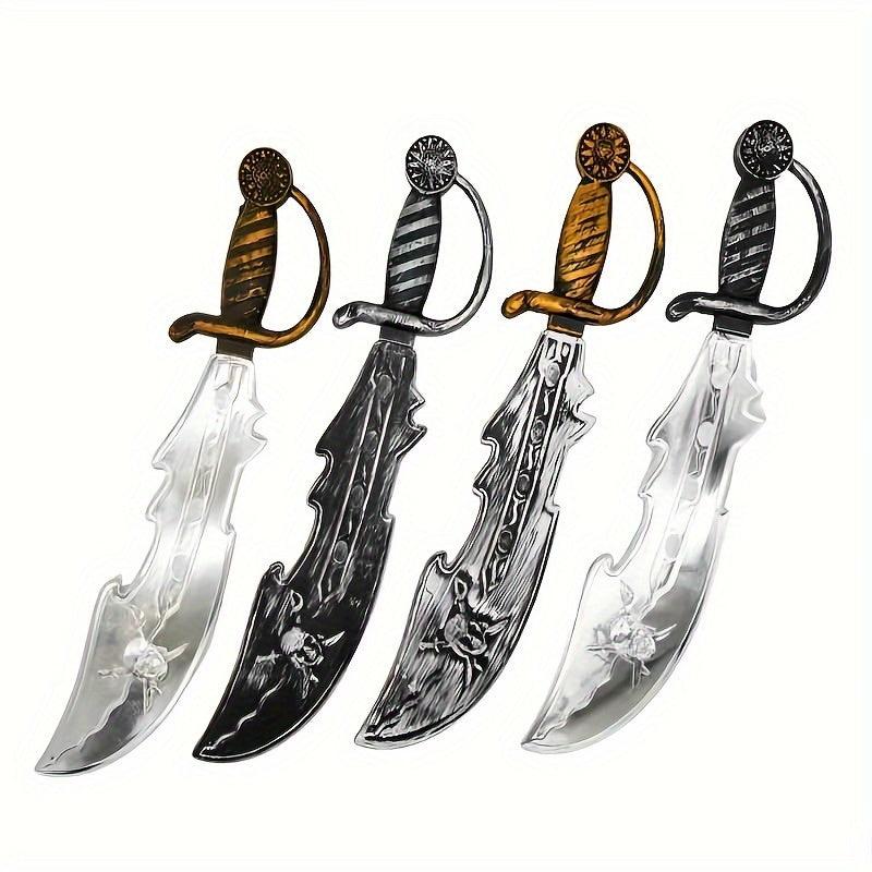 1pc Plastic Pirate Knives Halloween Props Pirate Swords Stage Perform
