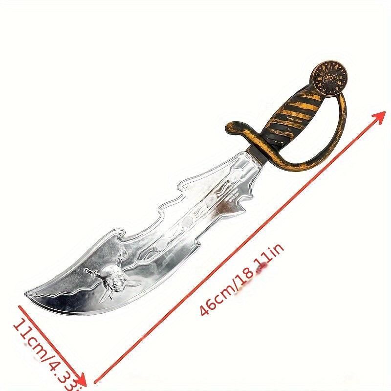 1pc Plastic Pirate Knives Halloween Props Pirate Swords Stage Perform