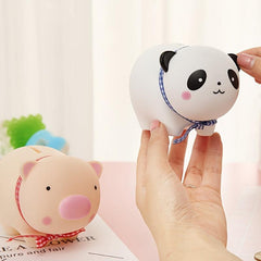 Enamel Doll Savings Jar Piggy Bank Creative Gift