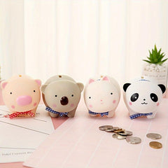 Enamel Doll Savings Jar Piggy Bank Creative Gift