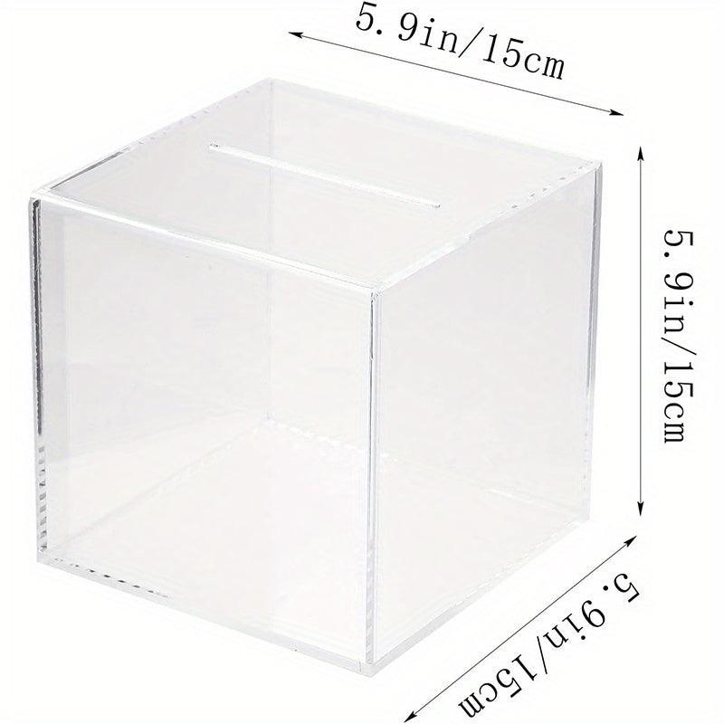 Clear Acrylic Adult Piggy Bank Coin Savings Jar