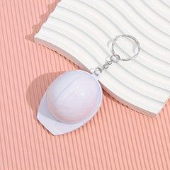 4pcs Plastic Hard Hat Keychain Creative Backpack Pendant Helmet Craft Small