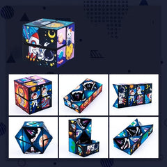 3D Mutated Cube Decompression Toy Geometry Infinite Cube Dinosaur Toy