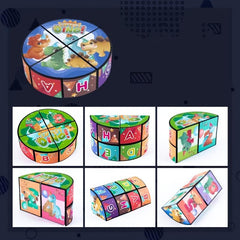 3D Mutated Cube Decompression Toy Geometry Infinite Cube Dinosaur Toy