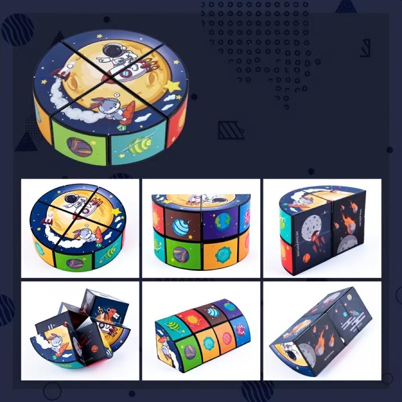 3D Mutated Cube Decompression Toy Geometry Infinite Cube Dinosaur Toy