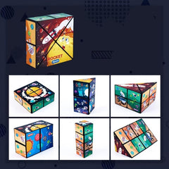 3D Mutated Cube Decompression Toy Geometry Infinite Cube Dinosaur Toy