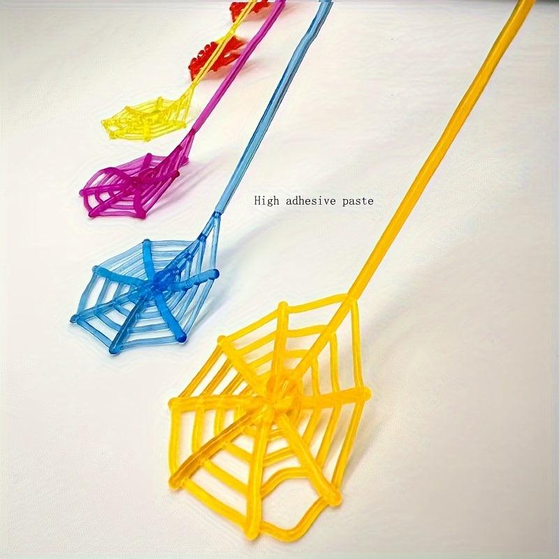 Spider Web Halloween Prank Wall Climbing Sticky Toy