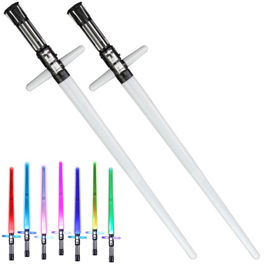 2 Pcs Kids LED Light Sword 7 Colors Changeable Electronic Lights Sword
