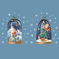 Christmas Decoration Stickers Snowman Wreath Xmas Year Door Wall Party Decor