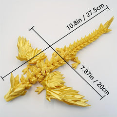 3D Printed Crystal Wing Dragon Model