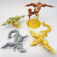 3D Printed Crystal Wing Dragon Model