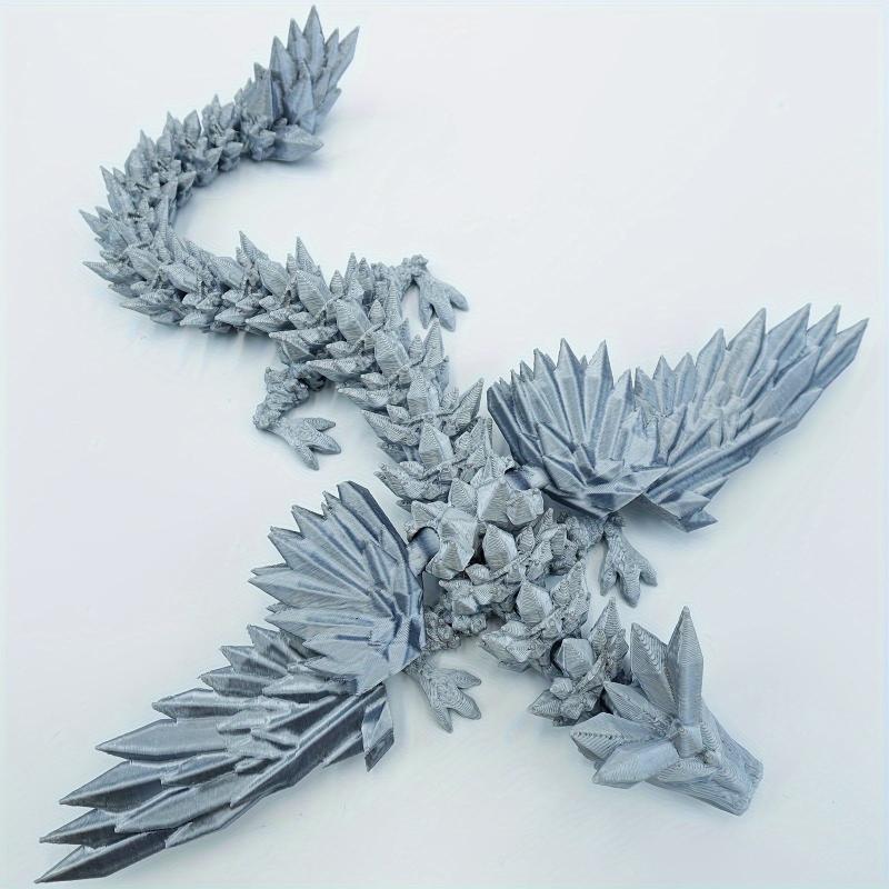 3D Printed Crystal Wing Dragon Model