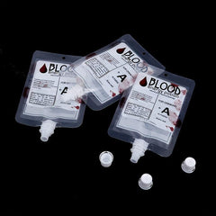 10pcs Halloween Cosplay Drink Bags Blood Pouch Props Zombie Beverage