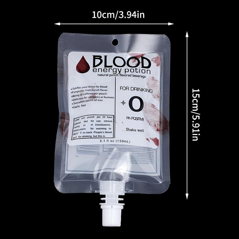 10pcs Halloween Cosplay Drink Bags Blood Pouch Props Zombie Beverage
