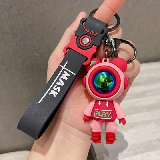 Cartoon Lightning Bear Keychain Astronaut Bear Doll Keychain Bag Pendant