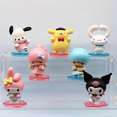 6pcs Pochacco Back Back Buddy Series Cake Decoration