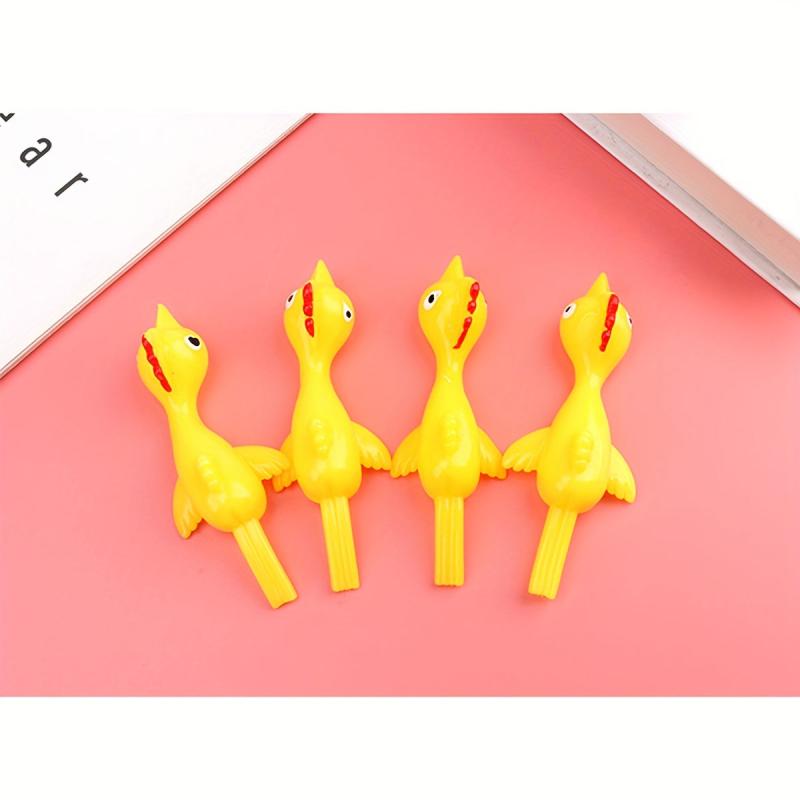 30Pcs Wall Stick Chick Toys Fidget Ejection Chicken Turkey Fun Toy