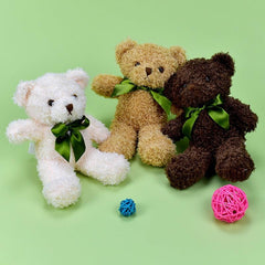 Cute Bear Doll Plush Toy with Bow Tie