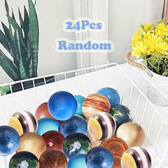 24pcs Stress Balls Assorted Soft PU Ball Random Pattern Party Toys