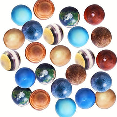 24pcs Stress Balls Assorted Soft PU Ball Random Pattern Party Toys