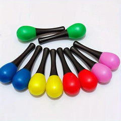 Plastic Egg Maracas Mallet Orff Percussion Instrument