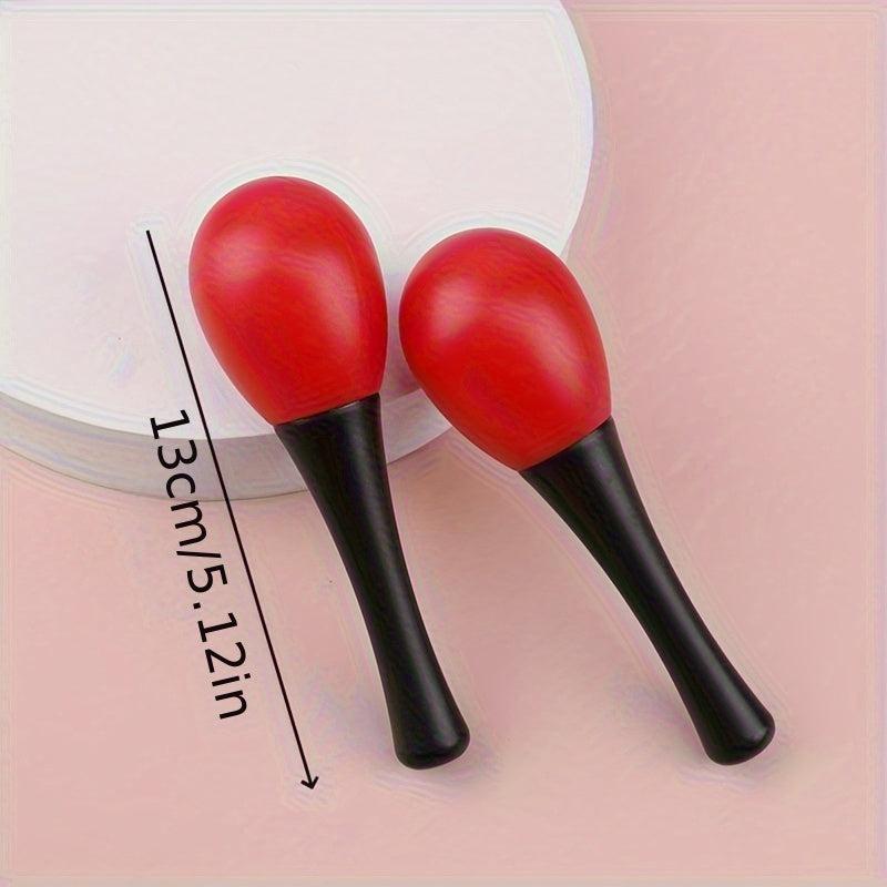 Plastic Egg Maracas Mallet Orff Percussion Instrument
