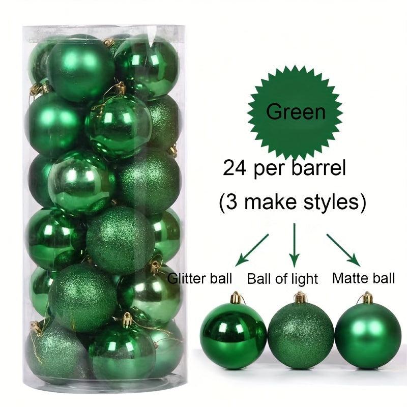 1pc Christmas Balls Decoration Bright Plastic Electroplated Barrel Balls