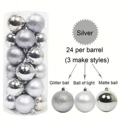 1pc Christmas Balls Decoration Bright Plastic Electroplated Barrel Balls