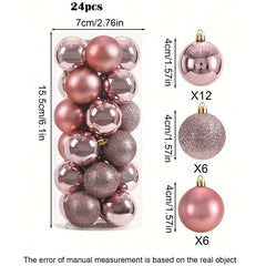 1pc Christmas Balls Decoration Bright Plastic Electroplated Barrel Balls