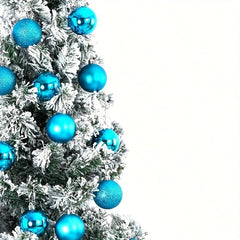 1pc Christmas Balls Decoration Bright Plastic Electroplated Barrel Balls