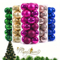 1pc Christmas Balls Decoration Bright Plastic Electroplated Barrel Balls
