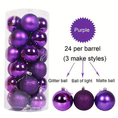 1pc Christmas Balls Decoration Bright Plastic Electroplated Barrel Balls