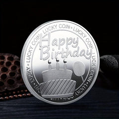 2pcs Happy Birthday Coins Lucky Coins And Silver Birthday Coins