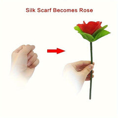 Magic Props Flash Roses Scarves Turn Into Roses Flower