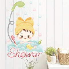 Toilet Sticker Bathroom Toilet Lid Sticker Waterproof PVC Removable Sticker