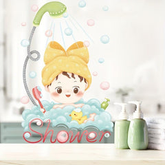 Toilet Sticker Bathroom Toilet Lid Sticker Waterproof PVC Removable Sticker