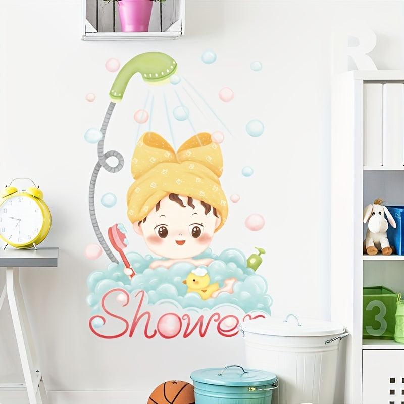 Toilet Sticker Bathroom Toilet Lid Sticker Waterproof PVC Removable Sticker