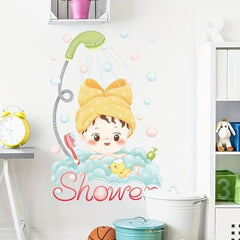 Toilet Sticker Bathroom Toilet Lid Sticker Waterproof PVC Removable Sticker