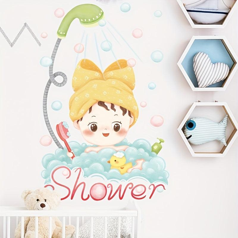 Toilet Sticker Bathroom Toilet Lid Sticker Waterproof PVC Removable Sticker