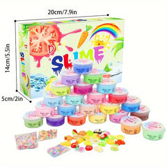 24pcs Butter Slime Kit Party Favors Stress Relief Toy Girls Boys Halloween Chris