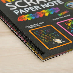 Rainbow Scratch Art Notebooks & Bamboo Stick Set