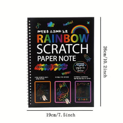 Rainbow Scratch Art Notebooks & Bamboo Stick Set