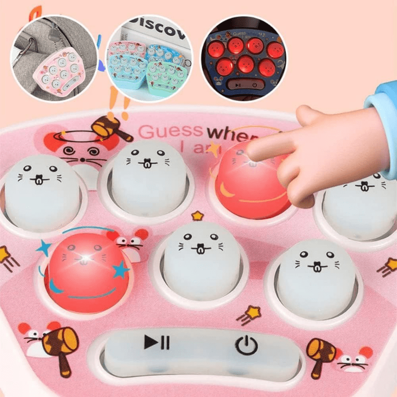 Mini Handheld Game Console Cartoon Pattern Electronic Light Toy