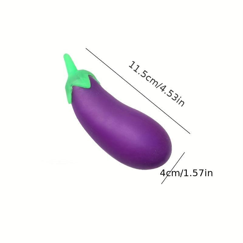 Fruit/Veg TPR Memory Sand Toy Eggplant Decompression