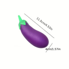 Fruit/Veg TPR Memory Sand Toy Eggplant Decompression